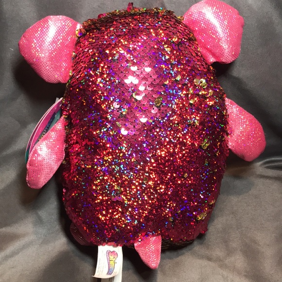 Shimmeez reversible pink and gold sequence plushy - Picture 3 of 5